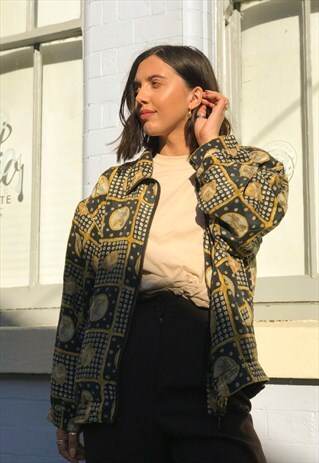 VINTAGE BLACK AND GOLD JACKET