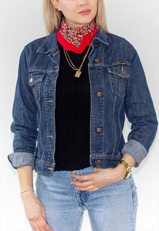 VINTAGE 90'S WRANGLER BLUE DENIM JACKET