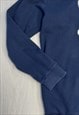 ADIDAS HOODIE SWEATSHIRT NAVY BLUE COTTON