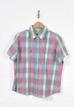 Vintage Wrangler Shirt 90s Checked Short Sleeve Ladies XL