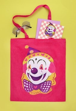 Noodles The Clown Bright Pink Tote Bag