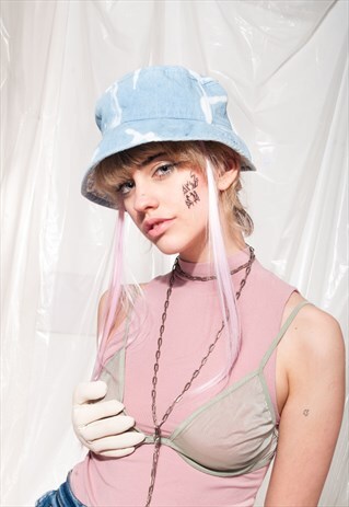VINTAGE BUCKET HAT 90S REWORKED TIE-DYE FISHERMAN'S HAT