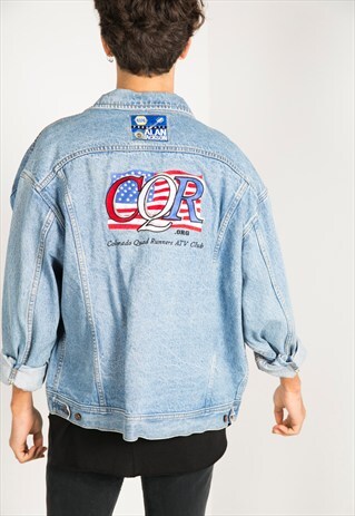 VINTAGE 80S LEE PATCHED DENIM JACKET