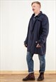 VINTAGE 90'S BLUE MAC COAT 
