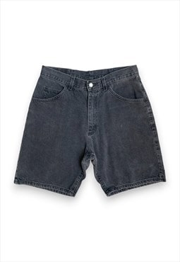Wrangler faded black denim shorts