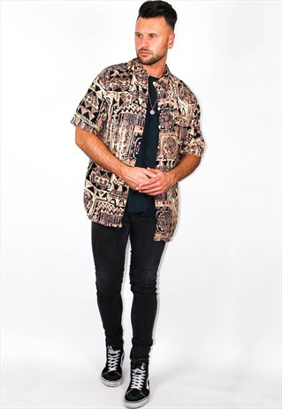 VINTAGE ABSTRACT PRINT SHIRT
