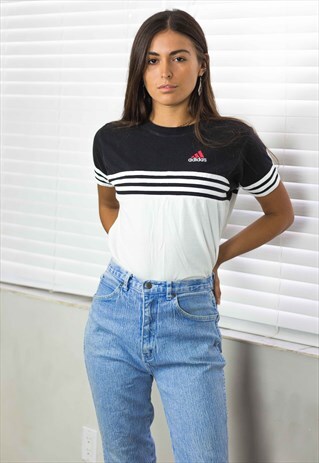 VINTAGE ADIDAS T-SHIRT LOGO 90S L 5.9