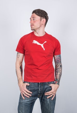 VINTAGE 1990S RED PUMA T-SHIRT