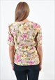 VINTAGE BLOUSE IN FLOWER PRINT