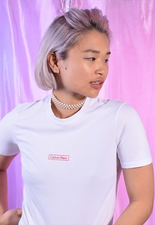 VINTAGE Y2K CALVIN KLEIN WHITE TEE