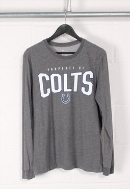 Vintage Nike NFL Colts Long Sleeve Top in Grey Large
