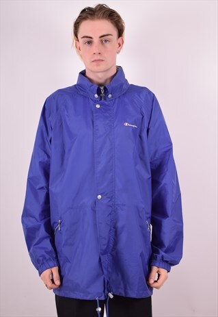CHAMPION MENS VINTAGE RAIN JACKET XXL PURPLE 90S