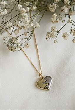 'Togetherness' Mixed Metal Heart Necklace