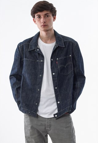 VINTAGE LEVIS ENGENEREED 90S BLUE DENIM JEANS
