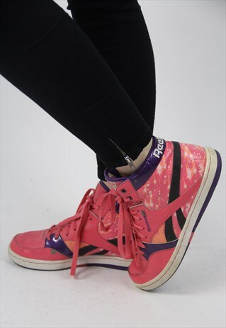 VINTAGE REEBOK COLOURFUL HIGH-TOP TRAINERS