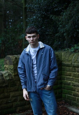 VINTAGE LIGHT BLUE NIKE BOMBER RAIN JACKET