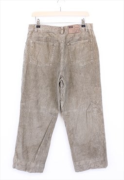 Vintage Denver Hayes Corduroy Trousers Beige Straight Fit 