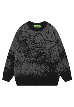 Abstract sweater knitted pixelated jumper landscape top 