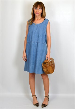 VINTAGE DENIM MIDI DRESS