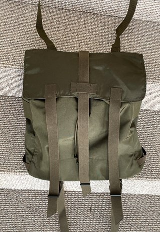 Vintage Military Bag Bucket Drawstring Messenger 80s