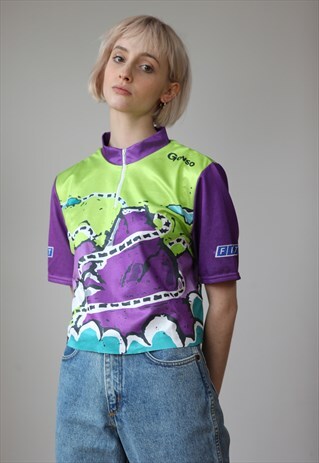 VINTAGE Y2K BIKER SPORTS TOP