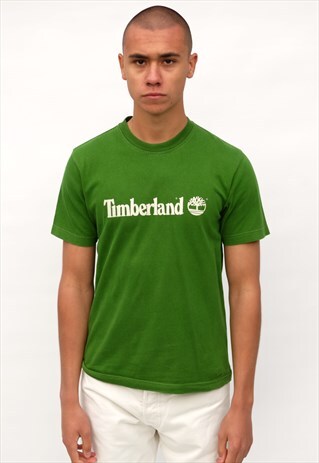 VINTAGE TIMBERLAND T SHIRT, FOREST GREEN