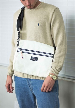 VINTAGE POLO RALPH LAUREN MESSENGER BAG LOGO 90S X 14.3