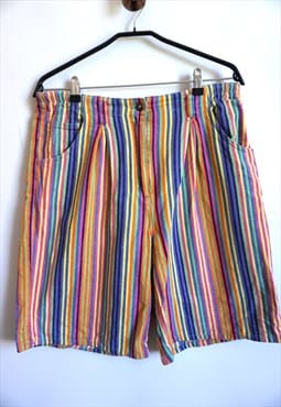 Vintage Denim Festival High Waist Shorts High Waisted 