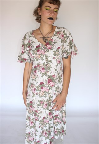 FLORAL PRAIRIE BABYDOLL DRESS