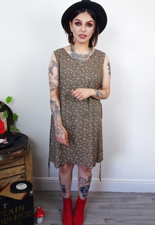 FLORAL SUMMER VINTAGE 90'S SLEEVELESS DRESS