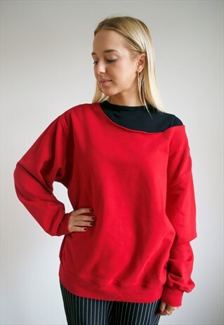 VINTAGE 80'S OFF THE SHOULDER SWEATSHIRT