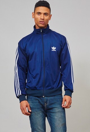 VINTAGE 1990'S CLASSIC MIDNIGHT BLUE SPORTS ADIDAS JACKET
