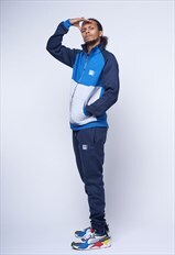 Navy Panel Slim Fit Tracksuit