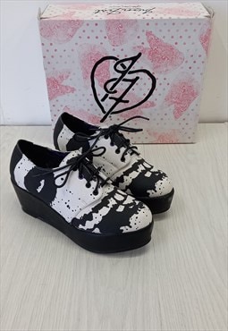 Iron Fist Shoes Black White Platform 