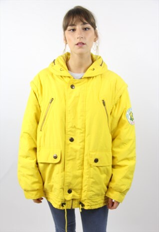 VINTAGE YELLOW PADDED 90S JACKET