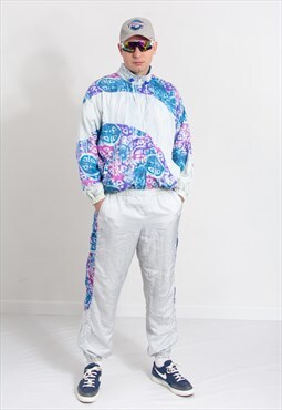 Vintage 90s tracksuit in multi two piece athletic set