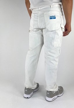 Vintage White Dickies Carpenter Trousers Pants Jeans