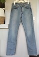 Vintage  Tall 501 Light Blue Straight Leg  Levi Jeans W32L36