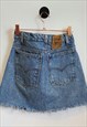 VINTAGE 1970S ORANGE TAB LEVI'S DENIM MINI SKIRT 