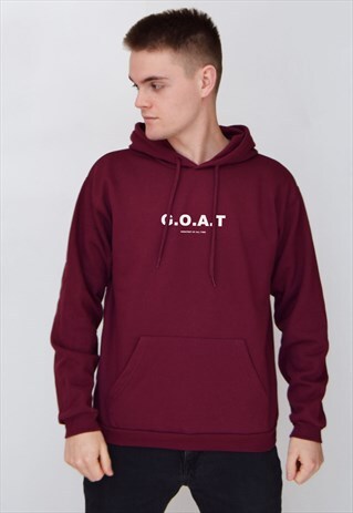 BURGUNDY GOAT (WHITE) HOODIE