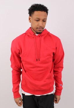 Vintage Men's Champion Red Pullover Hoodie