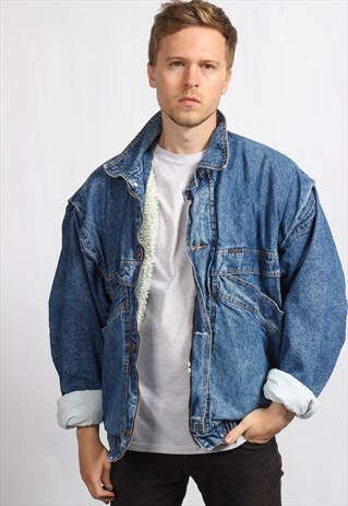 VINTAGE FLEECED LINED DENIM JACKET