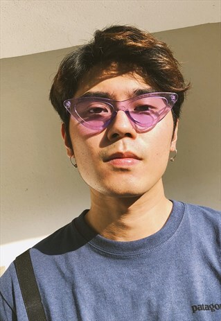 PURPLE CAT EYE SUNGLASSES