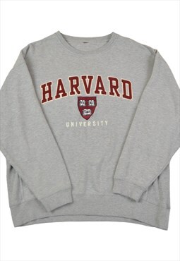 Vintage Harvard University Sweatshirt Grey XL