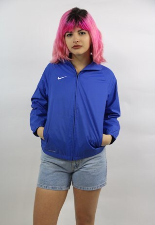 VINTAGE NIKE BLUE LIGHT HOODED JACKET