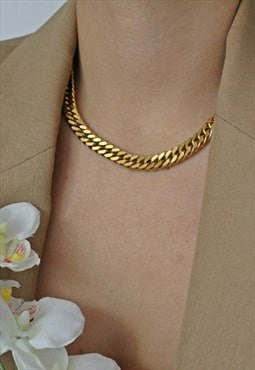 Gold Plated Statement Necklace Waterproof Eco-Friendly 