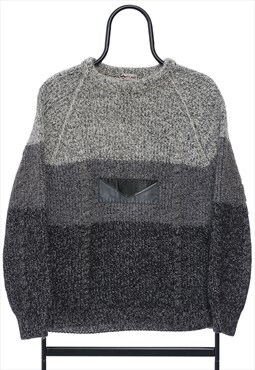Vintage Fiume Grey Knitted Jumper Womens