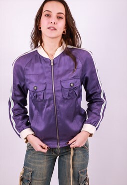 Vintage Versace Track Jacket in Purple