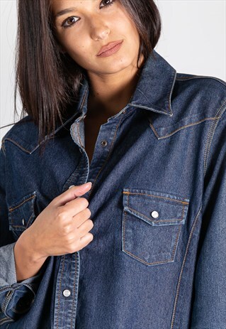 VINTAGE 80S LEVI'S DENIM SHIRT / S9486