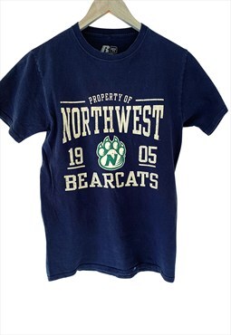 Vintage Russell Athletic Northwest Top T-shirt in Blue